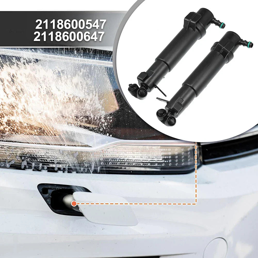 Front Left Right Headlight Washer Nozzles for Benz W211 (2003-2009)