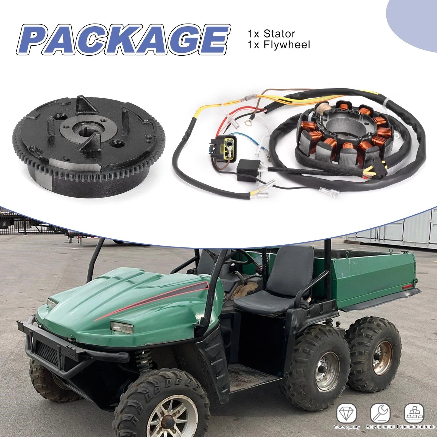 Stator and Flywheel 425 2x4 for Polaris Ranger (2002–2003)