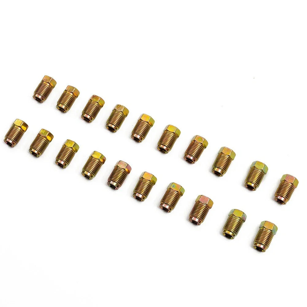 Metric Brake Line Fittings Nut End Union Male Zinc 20x for 3/16" Tube for Vehicle