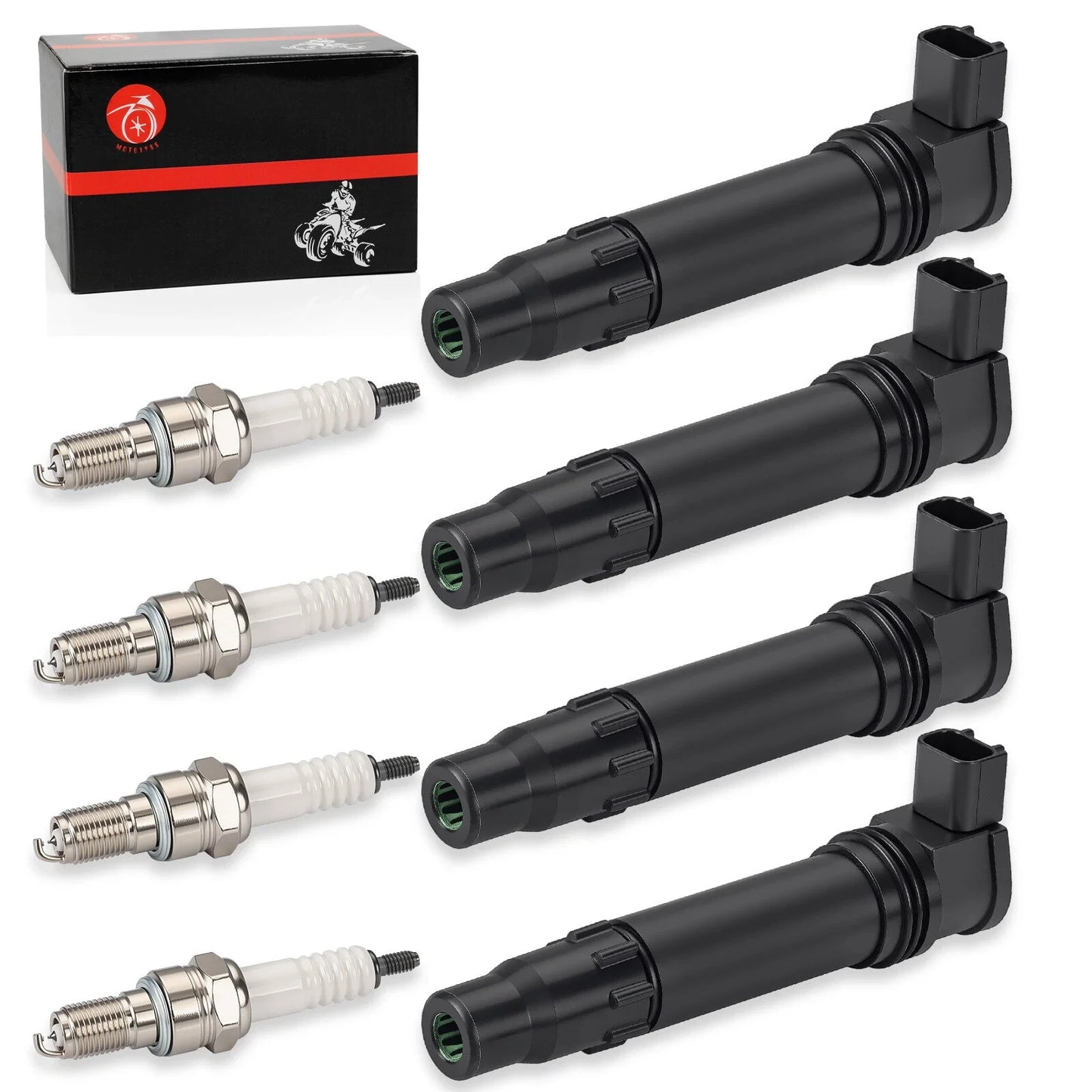 4X Ignition Coils Iridium Spark Plug for Honda CBR600RR (2007–2010)