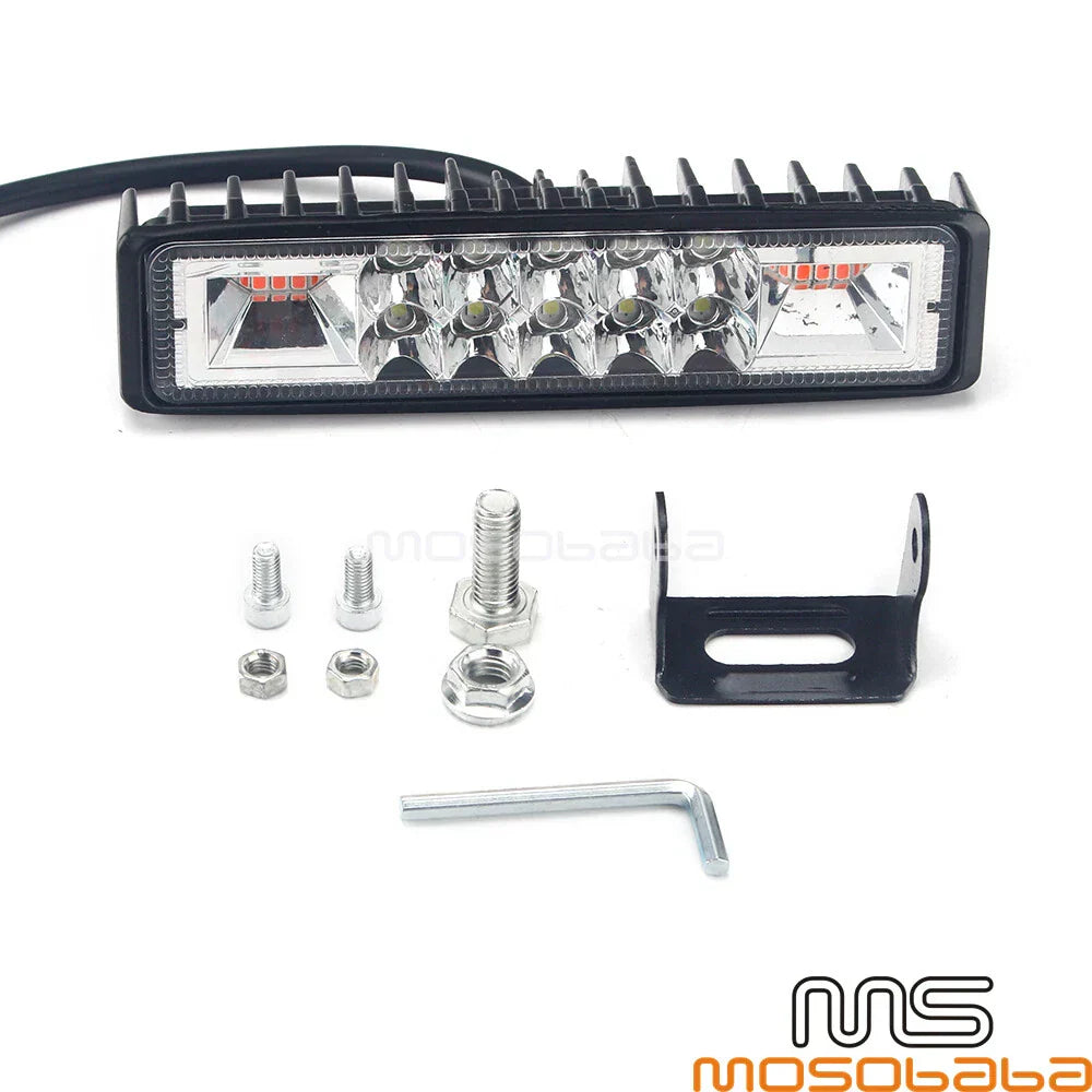 6'' LED Work Light Bar Fog Spot Flood Lights for Harley Dyna (2006-2023)