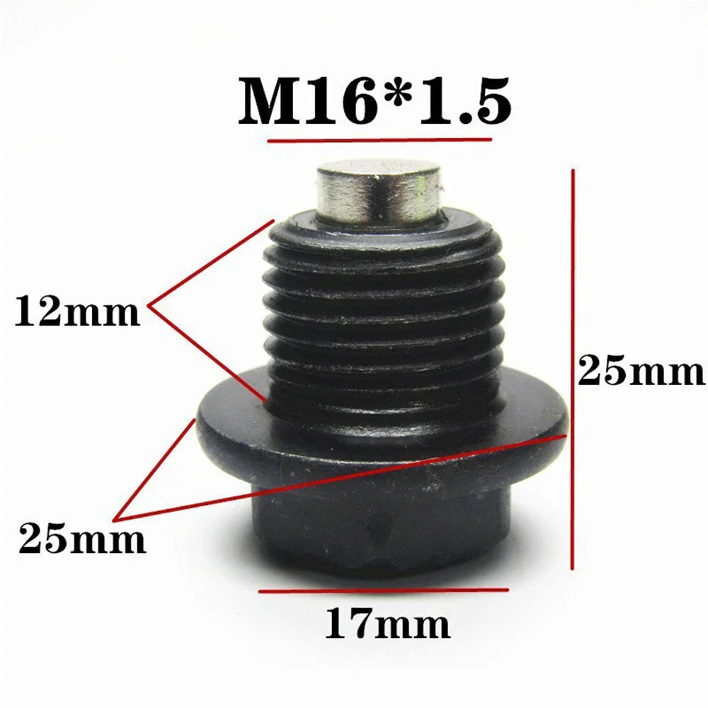 Oil Pan Drain Plug Bolt w/O-Ring for Renault, Lada, Peugeot, Citroen (208-408)