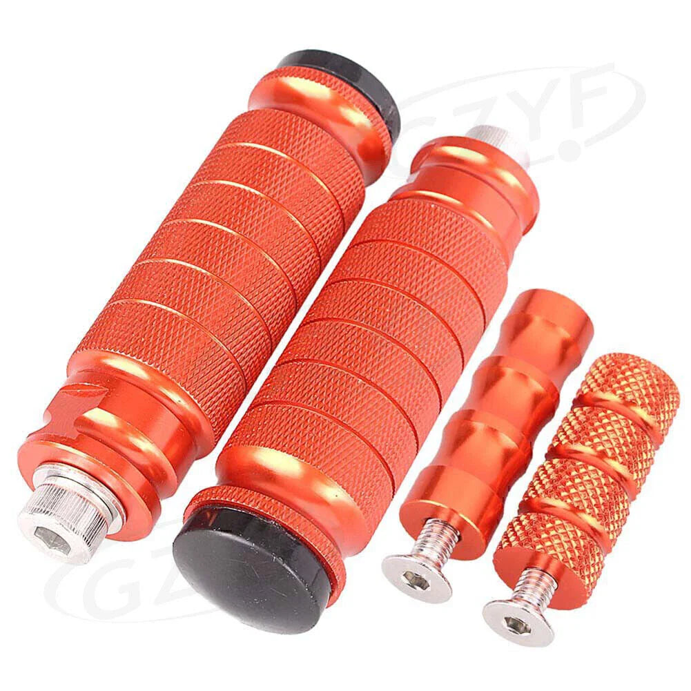 Universal Orange Rearset Footrests Foot Pegs