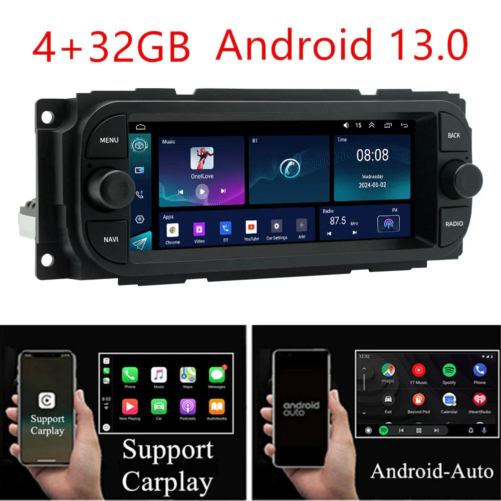 6.8" Stereo Radio GPS Navi for Dodge Chrysler Jeep (1998-2010)