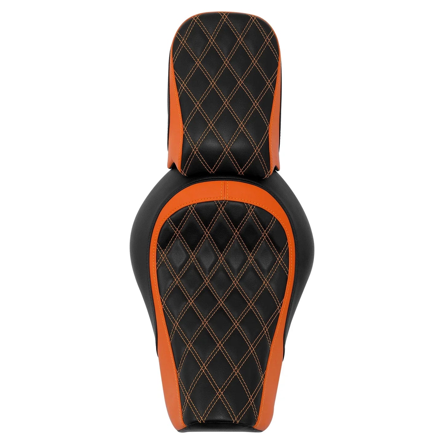 Rider & Passenger Seats for Harley Iron 883 XL883N (2016-2022) Black/Orange