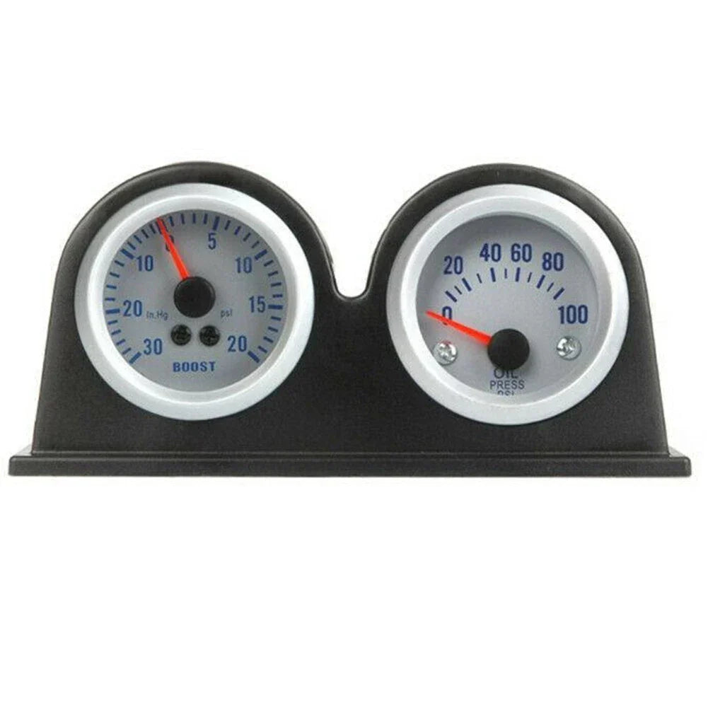 Black Dual Hole DASH Gauge Pod Car Meter Mount Holder Cup 2in 52mm for DASH Gauge Pod