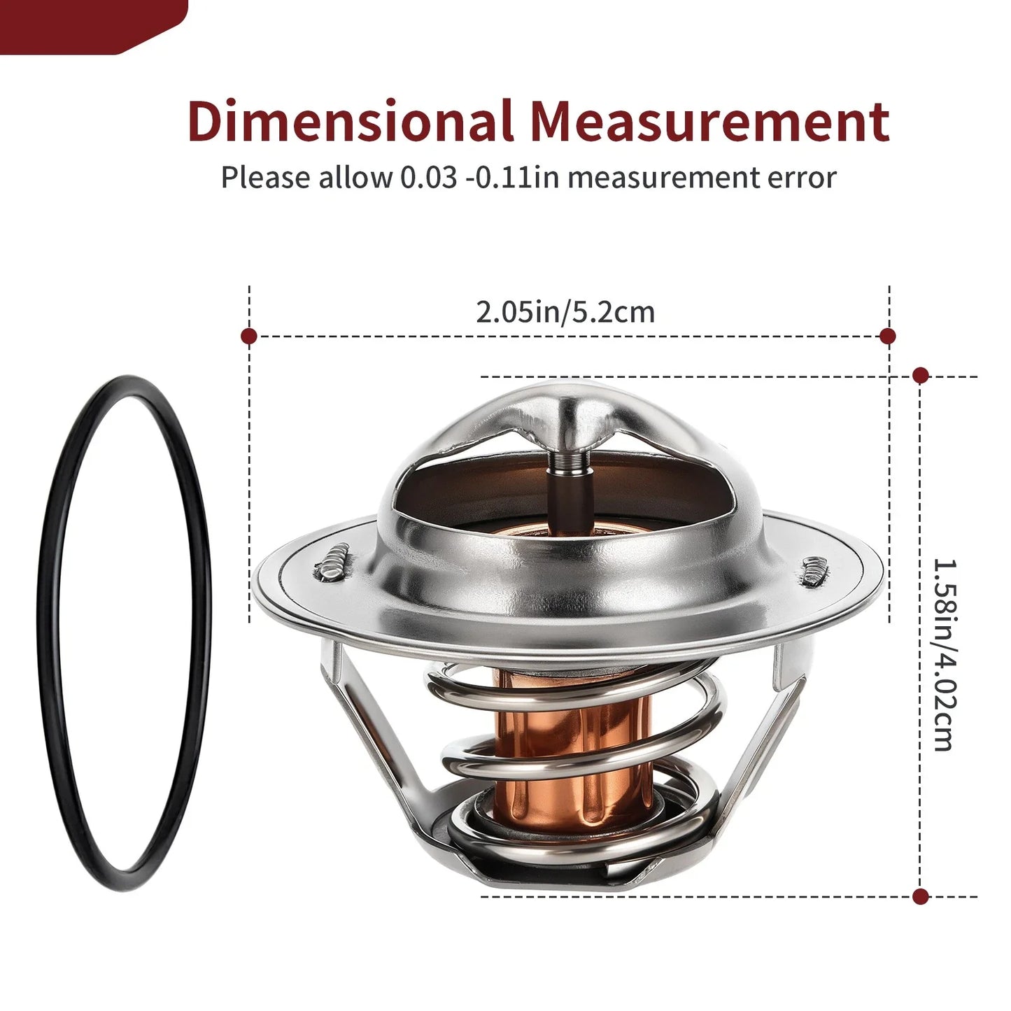 Thermostat w/ O-Ring 53.5x2.6 for Kaw Vulcan