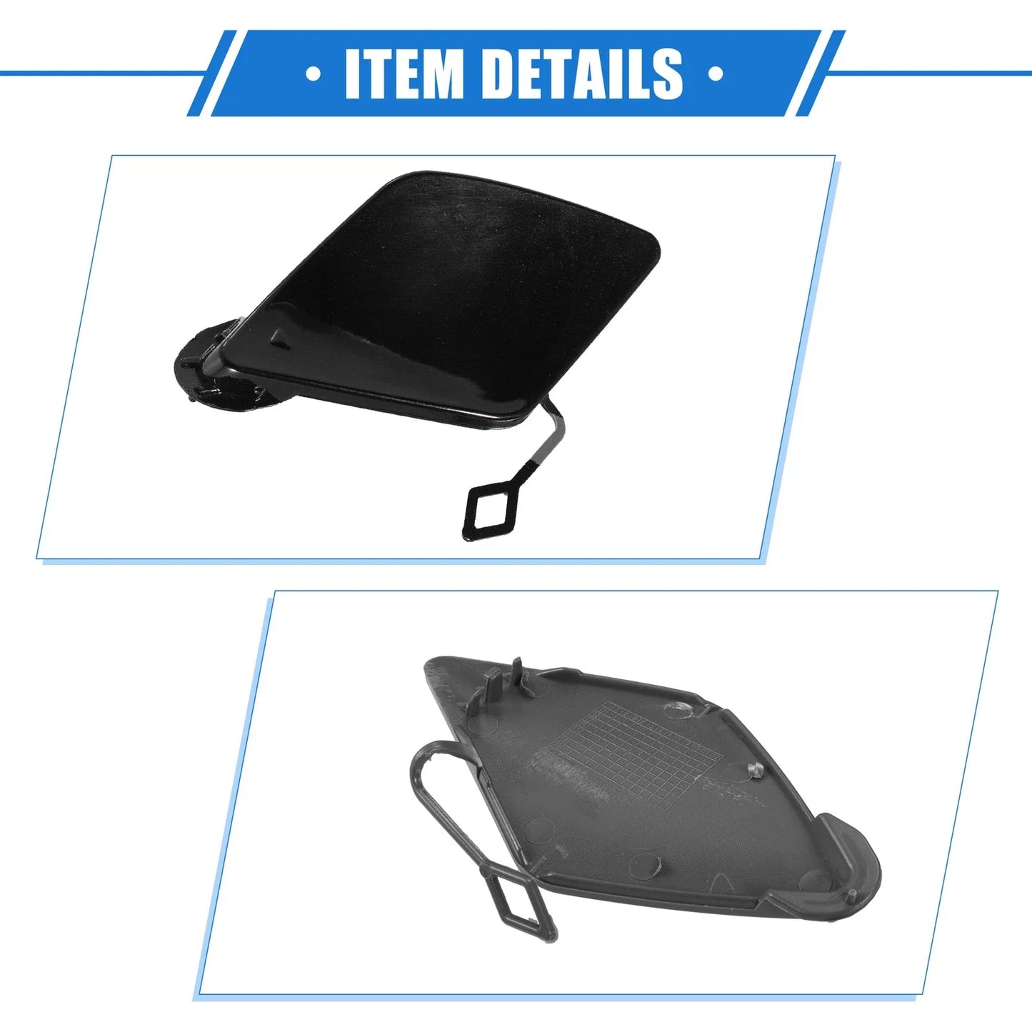 Front Right Tow Hook Eye Hole Cover Plastic Black for BMW 320i (2013-2018)
