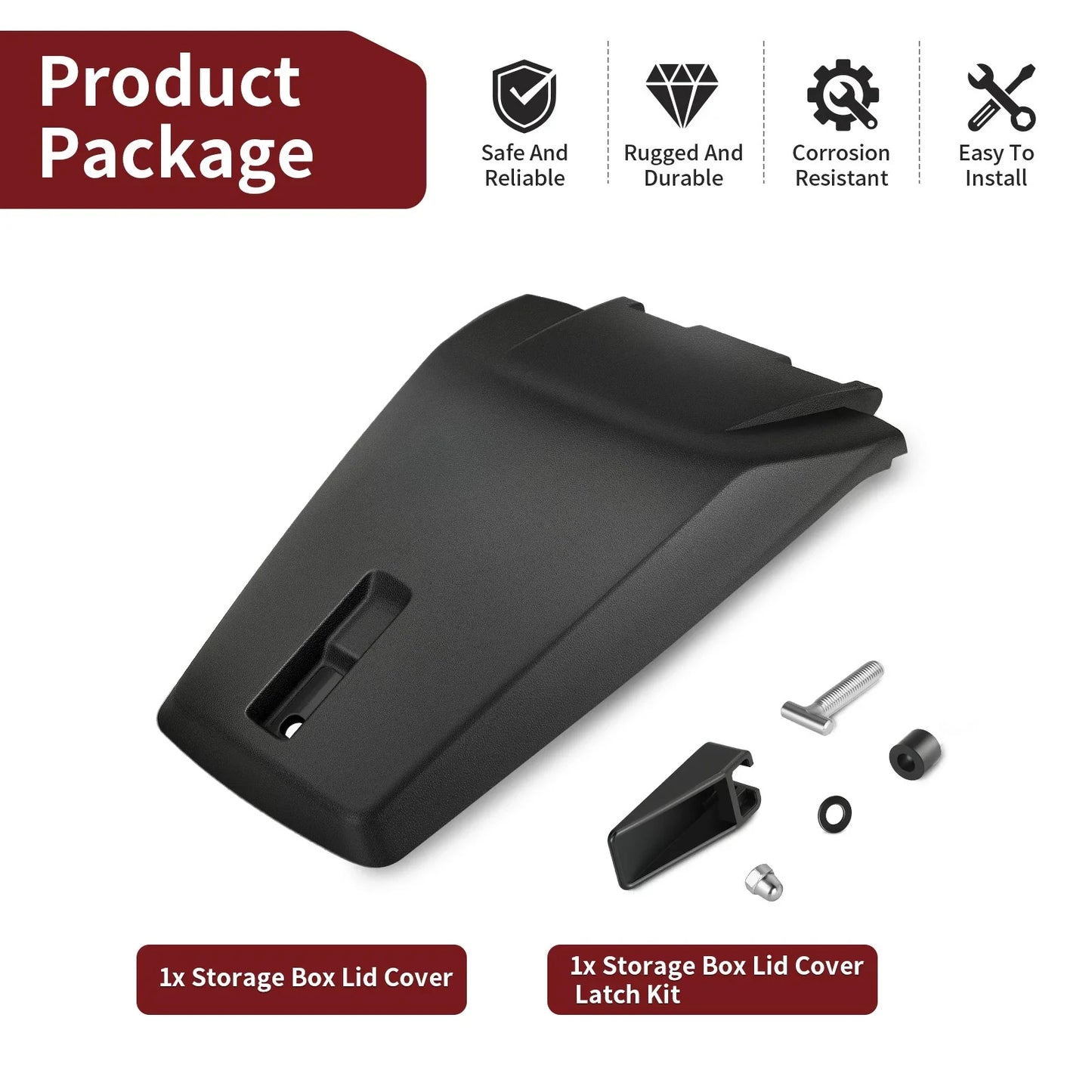Storage Box Lid Cover & Latch Kit for Arctic Cat