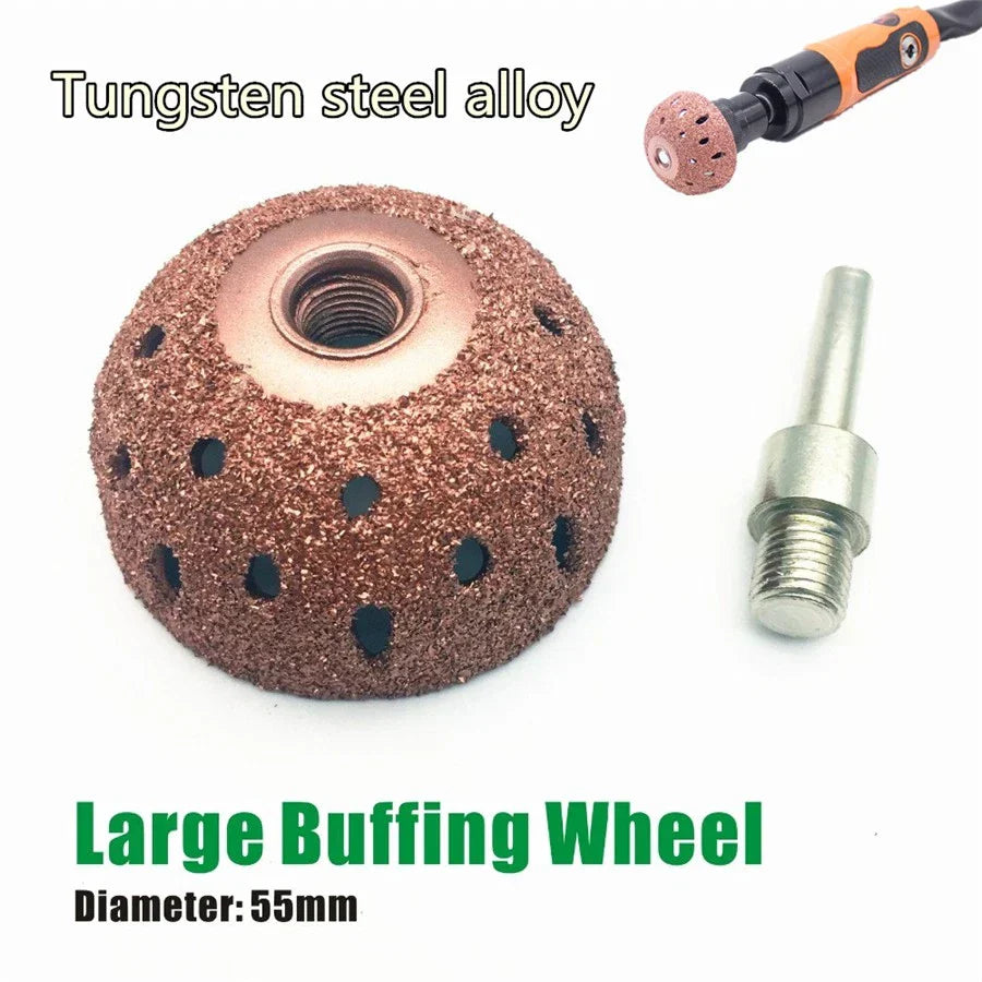 Tungsten Carbide Rasp & Arbor Adaptor Wheel for AU Car Buffing