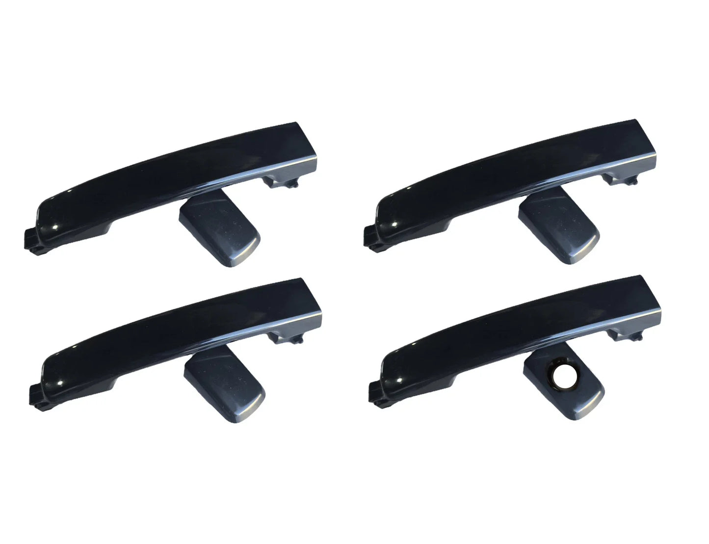4pcs Smooth Black Door Handle for Nissan Dualis J10, Navara D40 (2007–2013)