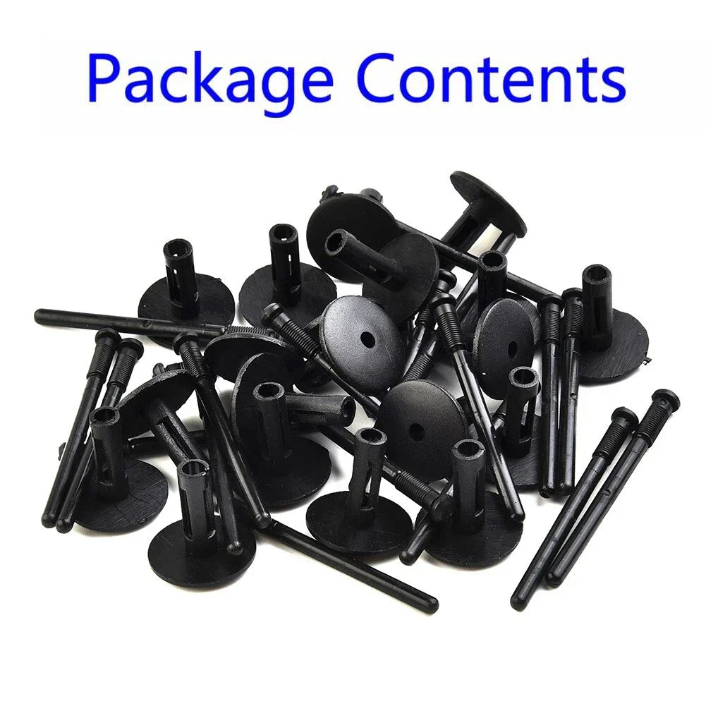 50pcs Plastic Blind Rivets 6mm for Wheel Arches Side Skirts Sills Bumpers