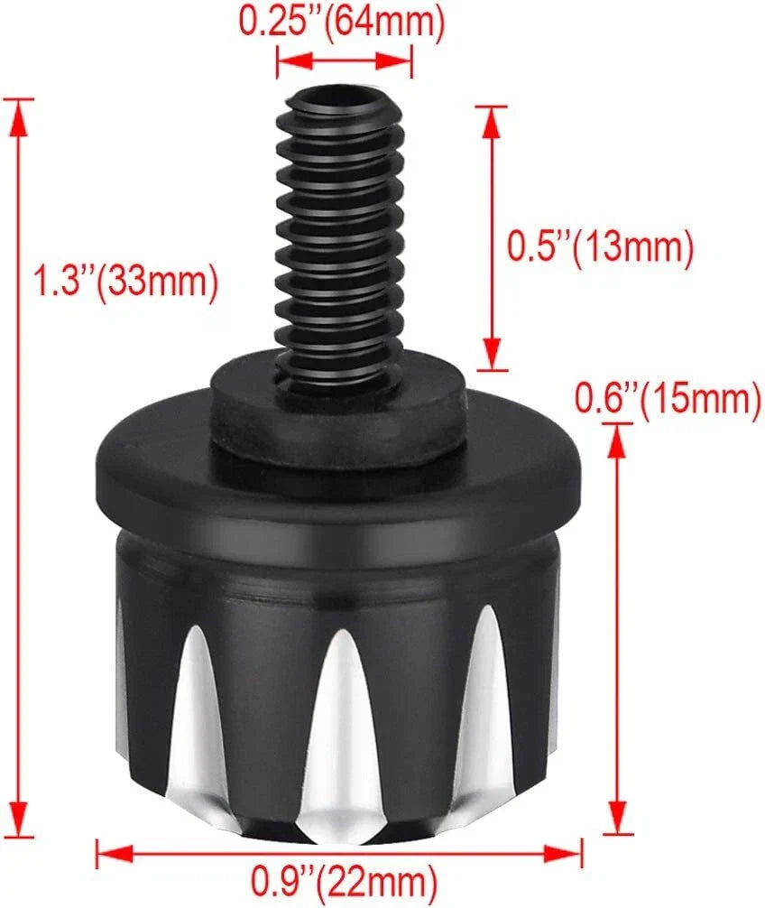 Motorcycle Seat Bolt Tab Screws for Harley Softail, Touring, Street Bob