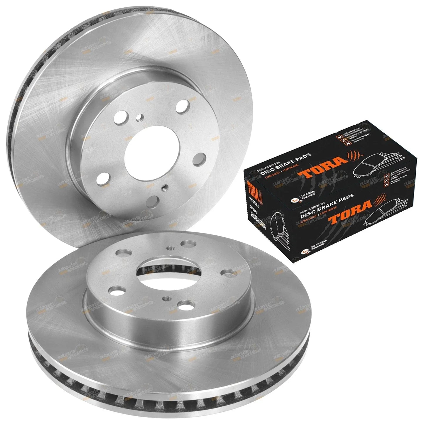 Front Disc Brake Rotors + Pads for Toyota Hilux (2008–2016)