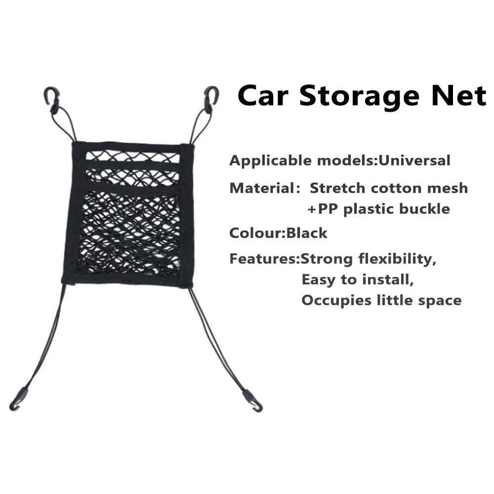 3 x Car Truck Seat Mesh Storage Net Bag Organizer Multi-Pocket