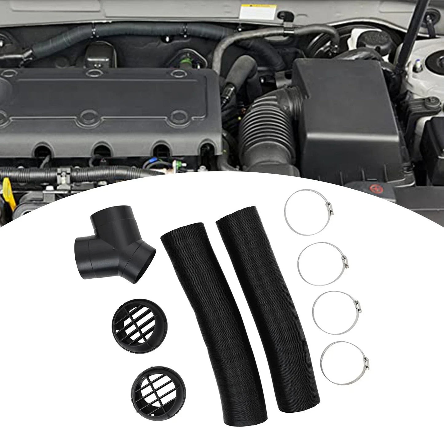 75mm Air Diesel Heater Exhaust Y Pipe 2 Outlets 4 Clamps