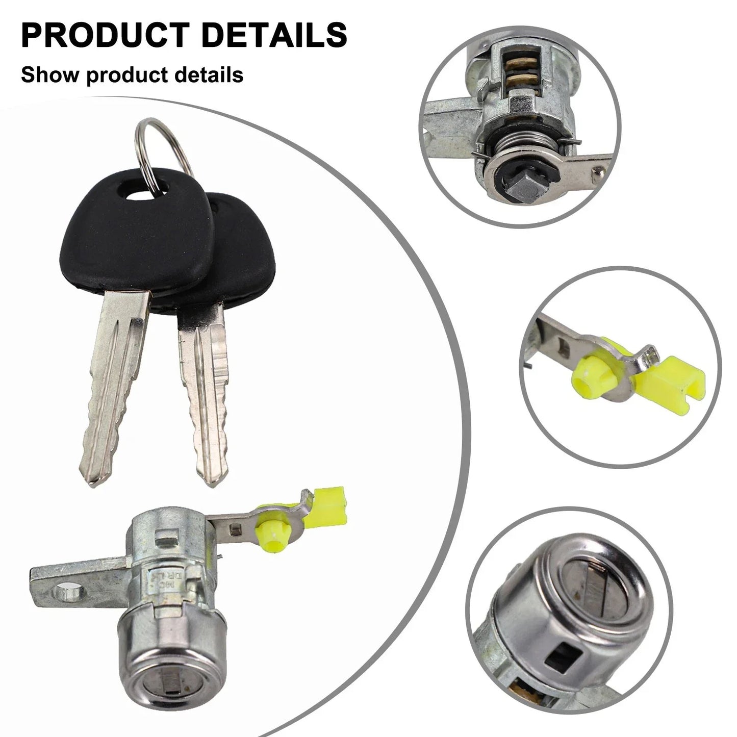 Door Lock Cylinder LH Driver Side for Hyundai Accent