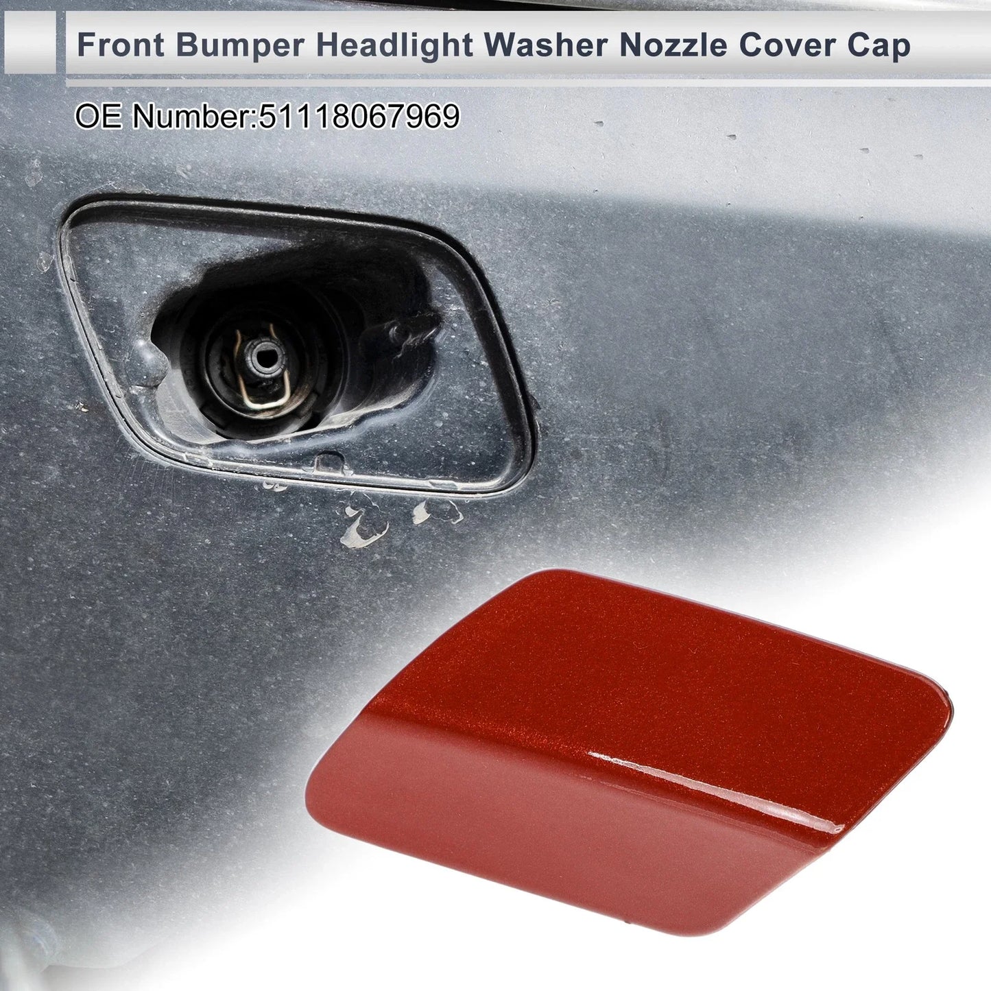 Front Left Bumper Headlight Washer Nozzle Cover Cap for BMW 320i