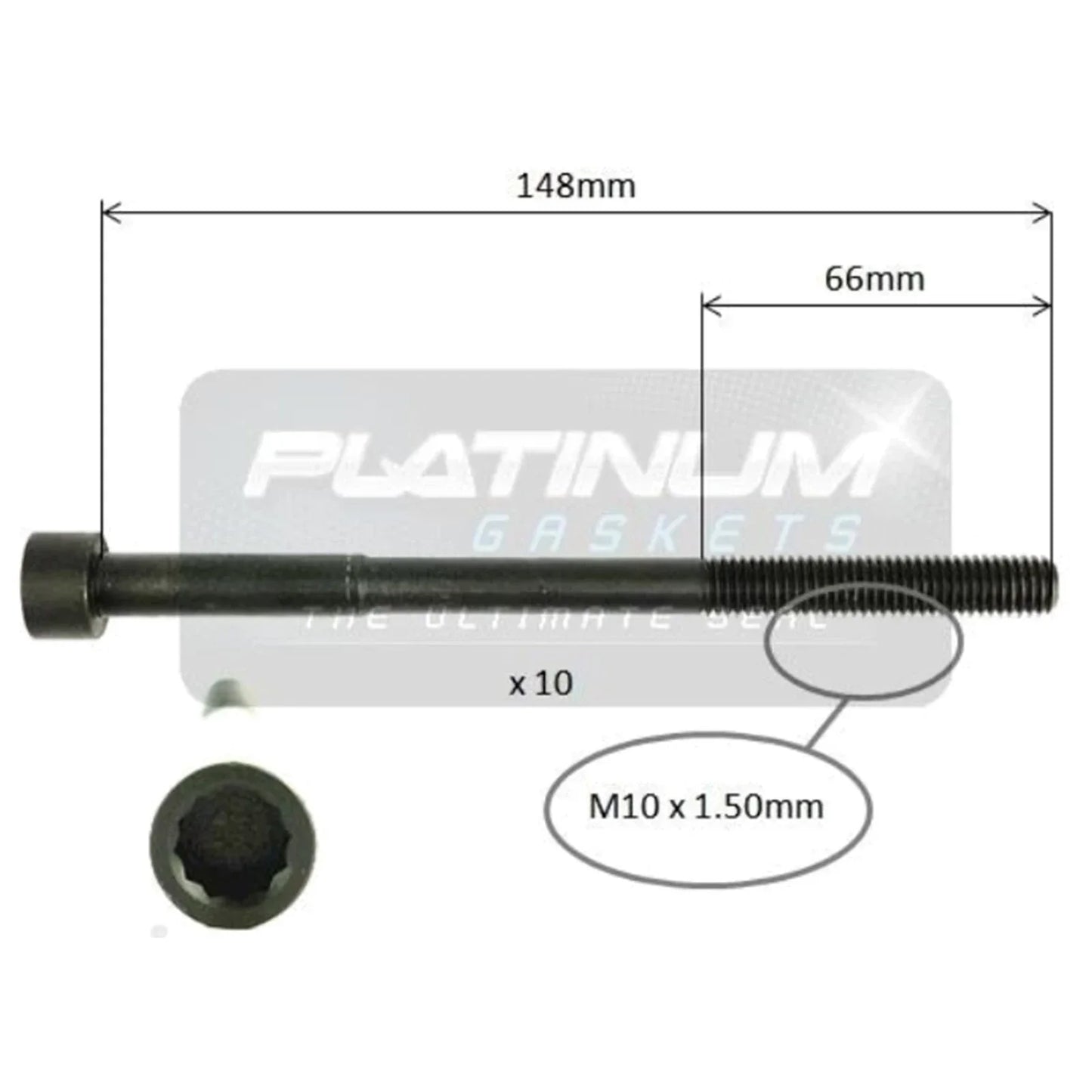 Engine Cylinder Head Bolt Set for Toyota Prius ZVW30 ZVW50 1.8L 4cyl (2009-2019)