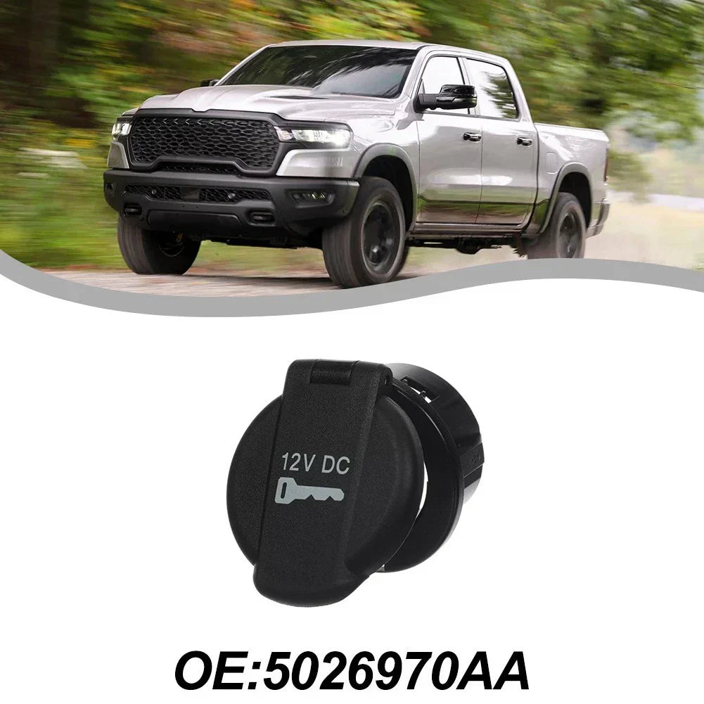 Custom Fit Black Plastic Power Outlet Cap Covers for Vehicle Interiors