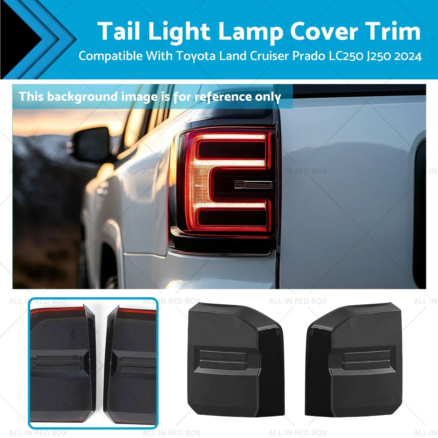 Tail Light Lamp Cover Trim for Toyota Land Cruiser Prado (2024)