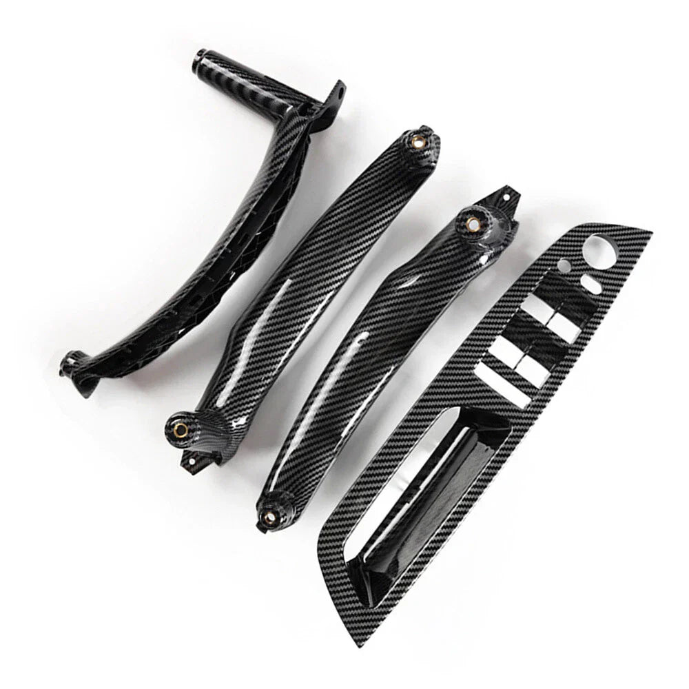 4Pcs Carbon Fiber Inside Door Handle Trim for BMW X5 X6 (2007-2013)