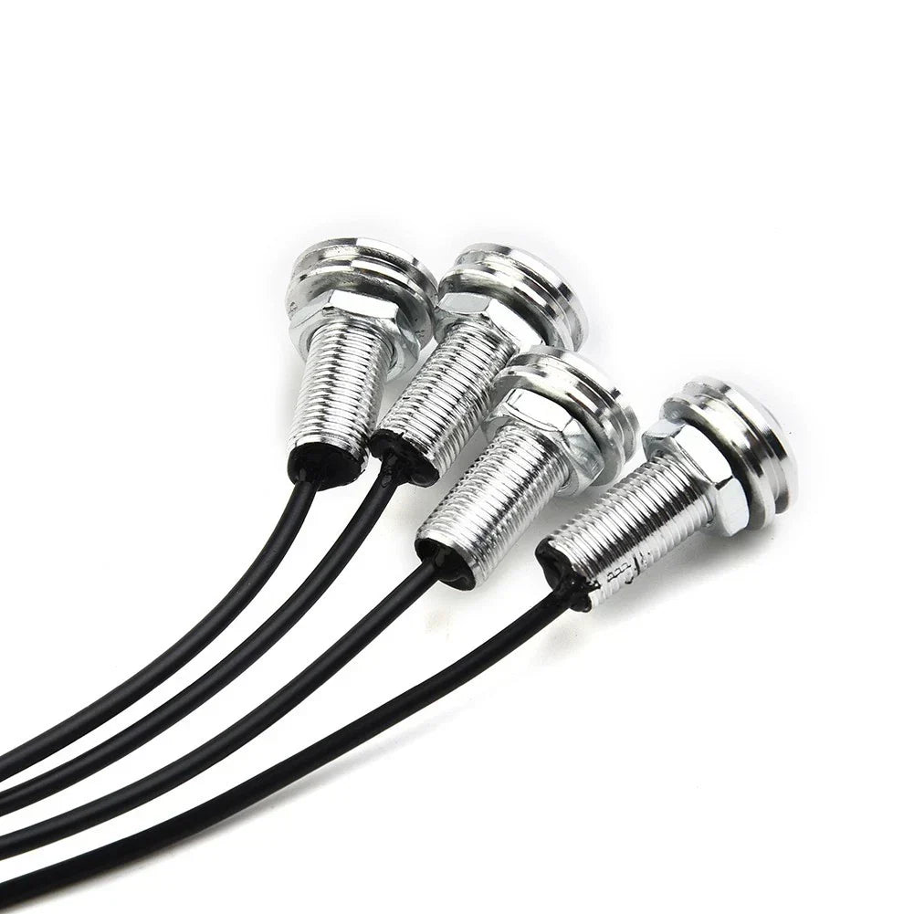 4 x IP68 Blue LED Boat Light Silver Waterproof Underwater for Cars Trucks Boats