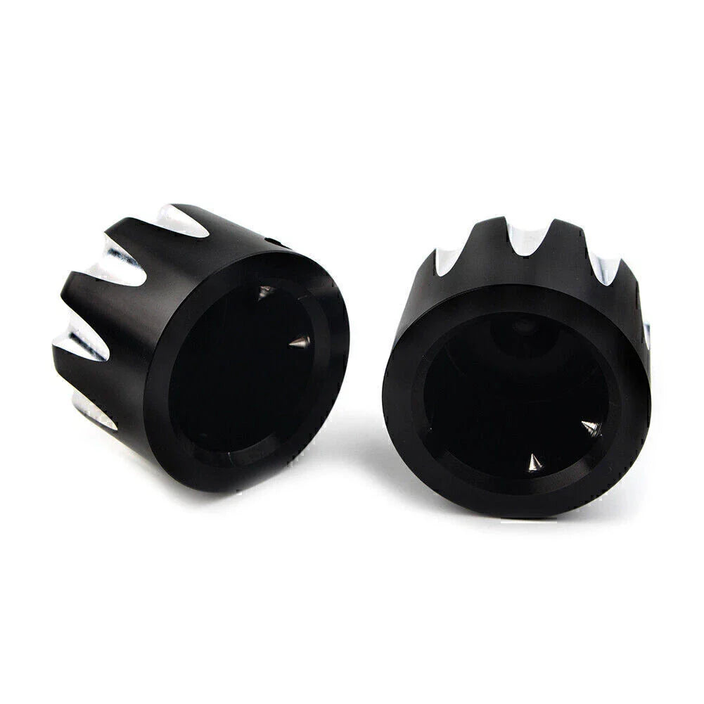 Black CNC Front Axle Cap Nut Cover for Harley Electra Glide Sportster