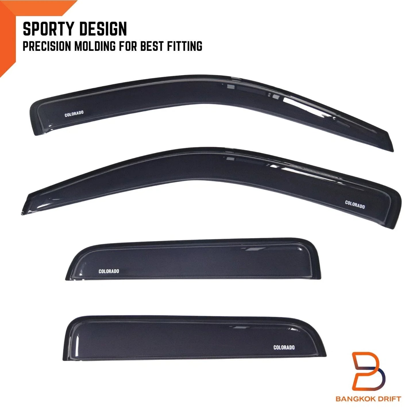 Door Visors Weathershields for Holden Colorado RC Dual Cab (2008-2012)