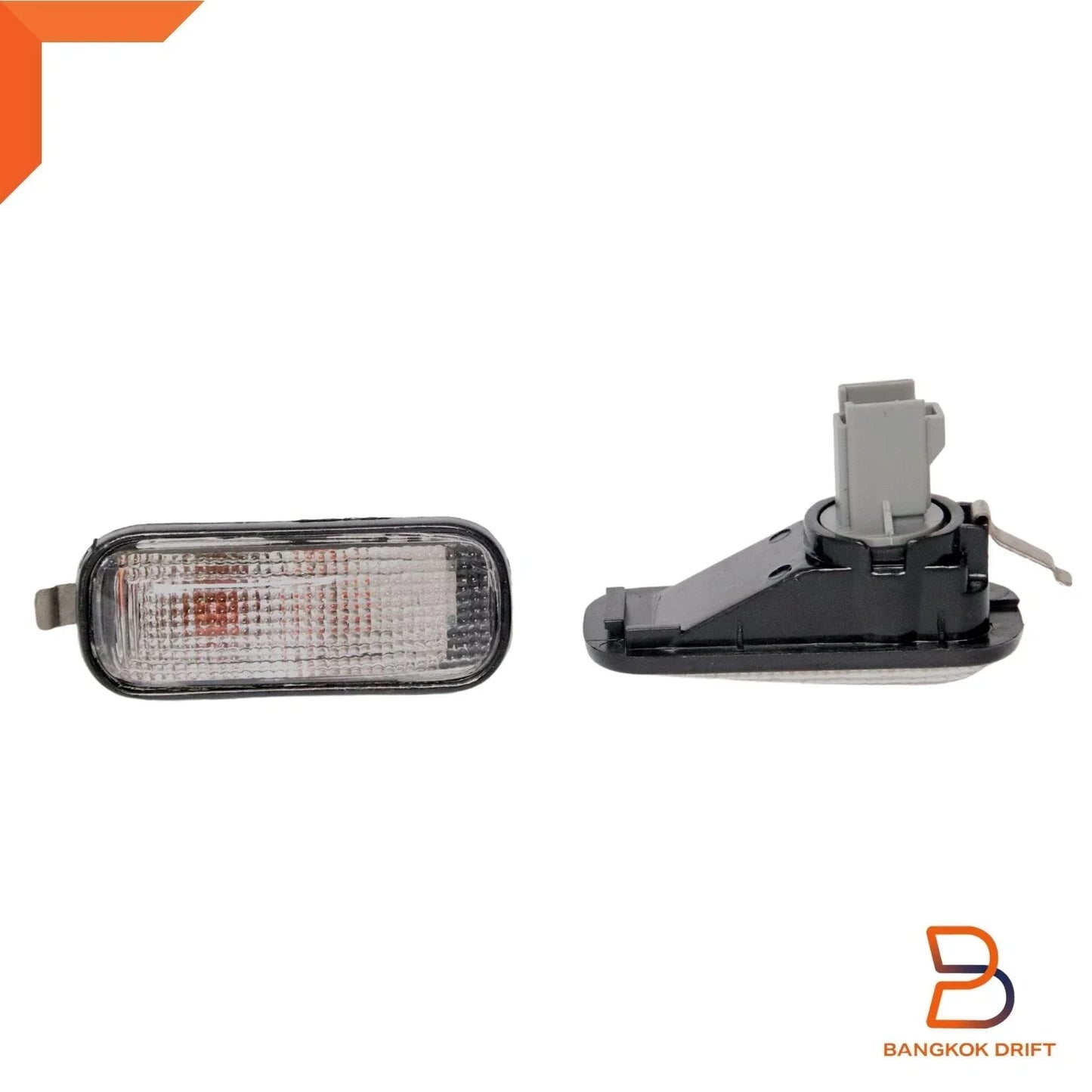 LH+RH Clear Lens Side Marker Turn Signal Lights for Honda Accord (1992-1995)