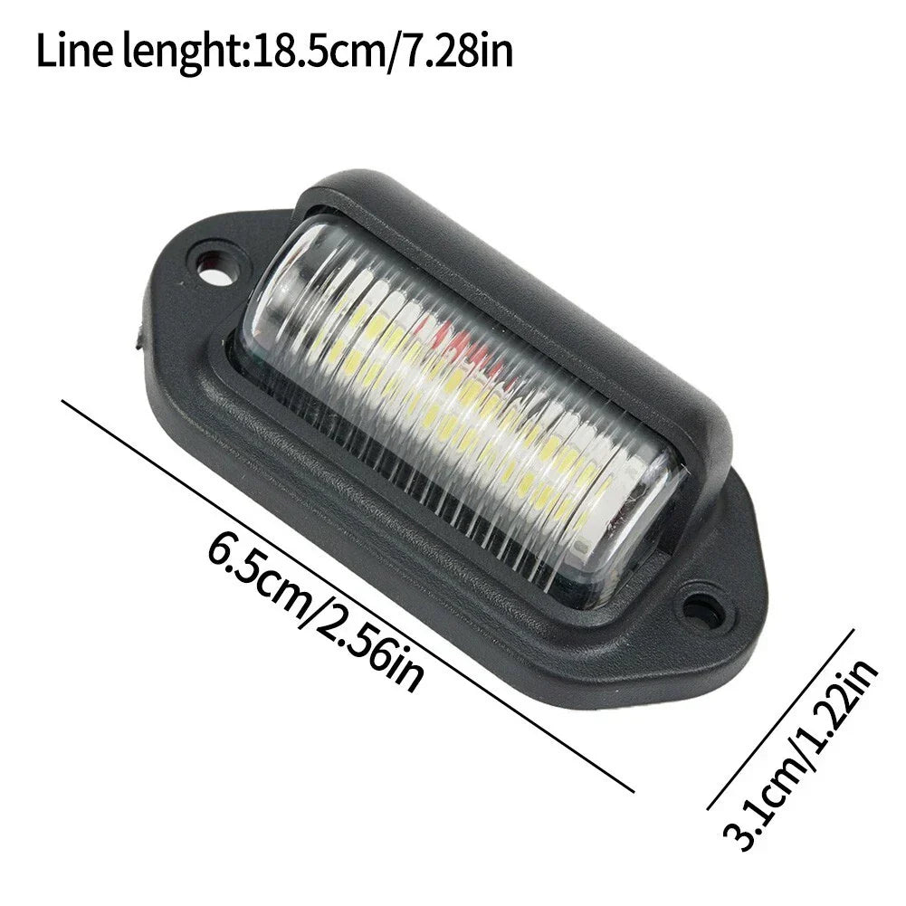 LED License Plate Light Lamp Bulbs 12V 1.2W 2 x Screw Set for Car