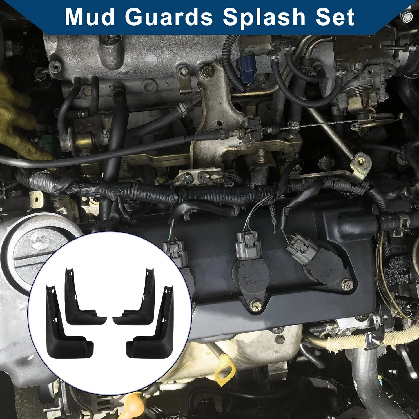 Mud Flaps Splash Guards 1 Set Mud Guards for BMW MINI Cooper (2022-2024)