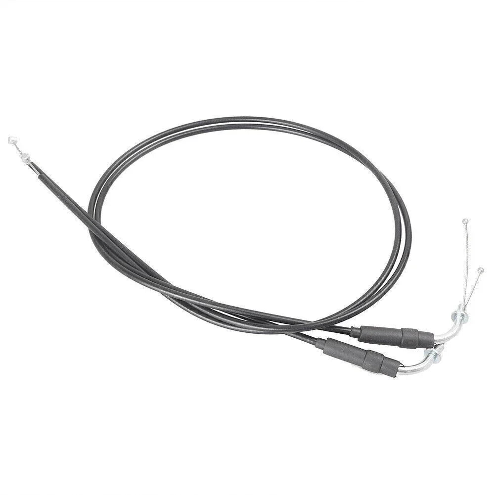 Black Steel Throttle Cables for Harley Sportster XL1200 XL883 (2004-2023)