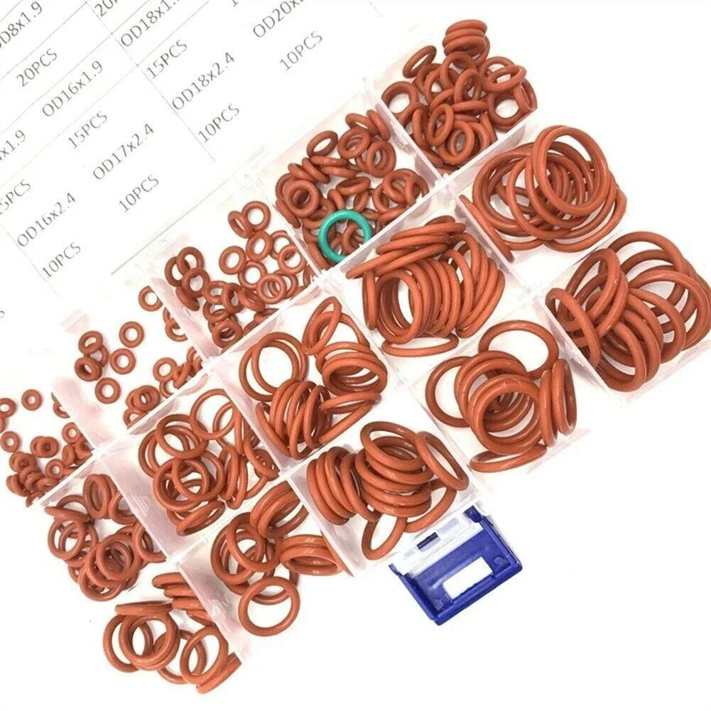 O Ring 225pcs Red Silicone Assortment for Flanges