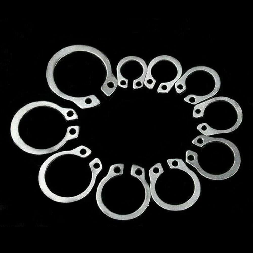 External Retaining Ring 8-18mm Assortment 100pcs Snap Storage Case Circlip