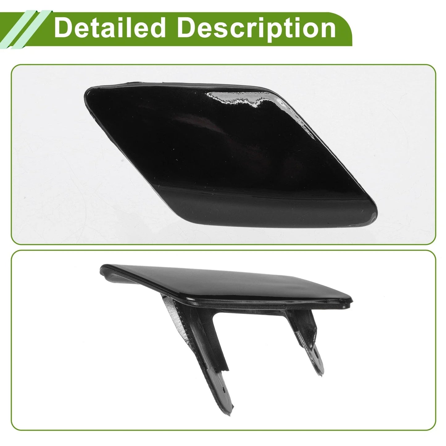 Front Right Washer Nozzle Cover Cap Black for BMW 428i (2014-2016)