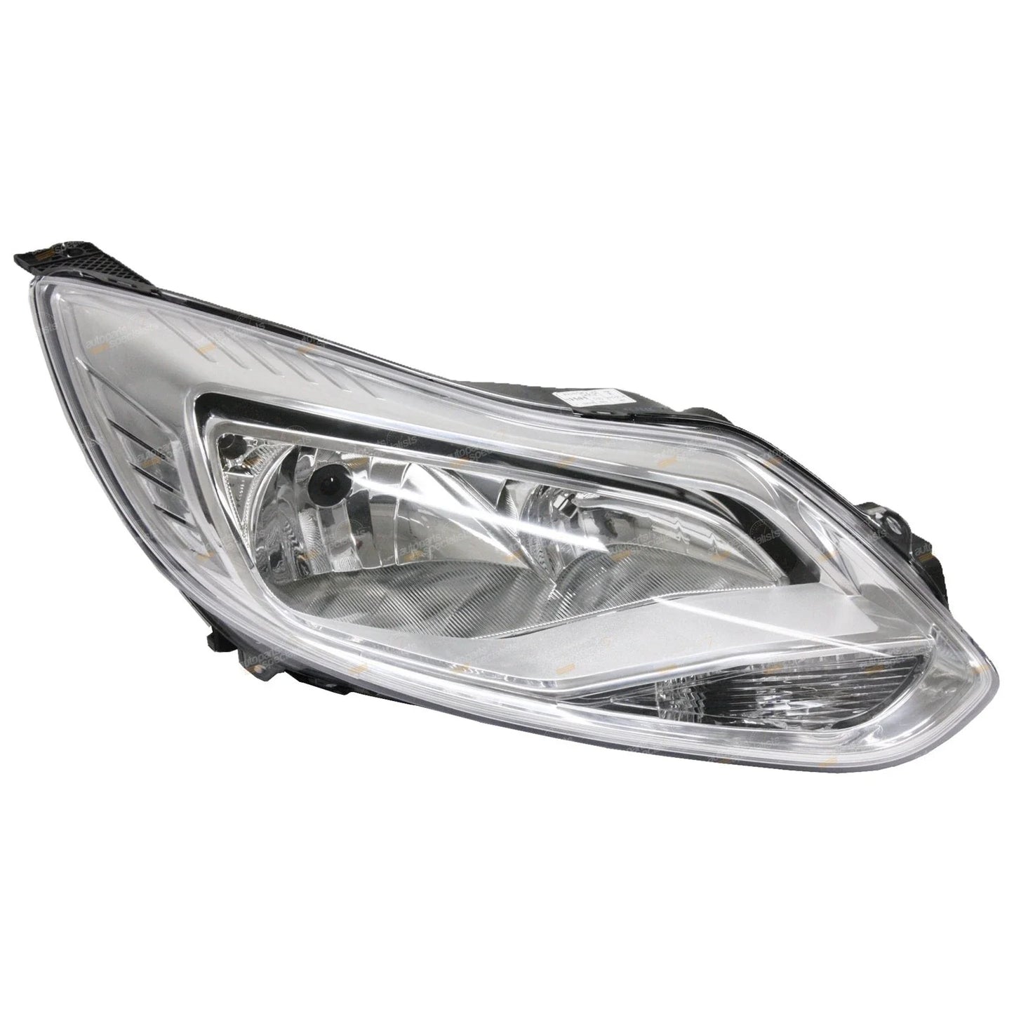 LH+RH Chrome Non-Xenon Headlights Pair for Ford Focus LW Hatch/Sedan