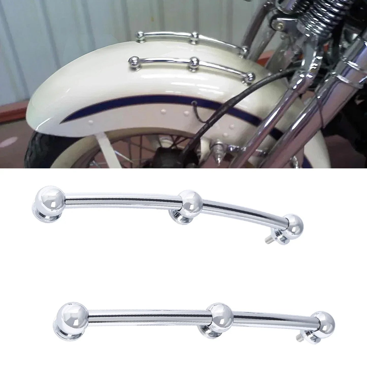 Front Fender Spear Trim for Harley Heritage Softail Classic (1986-2017) Chrome