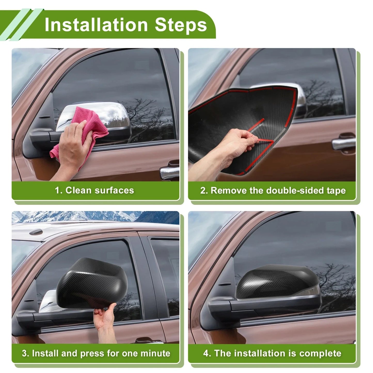 Mirror Cover Cap Replacement for BMW 5 Series (2014-2018)