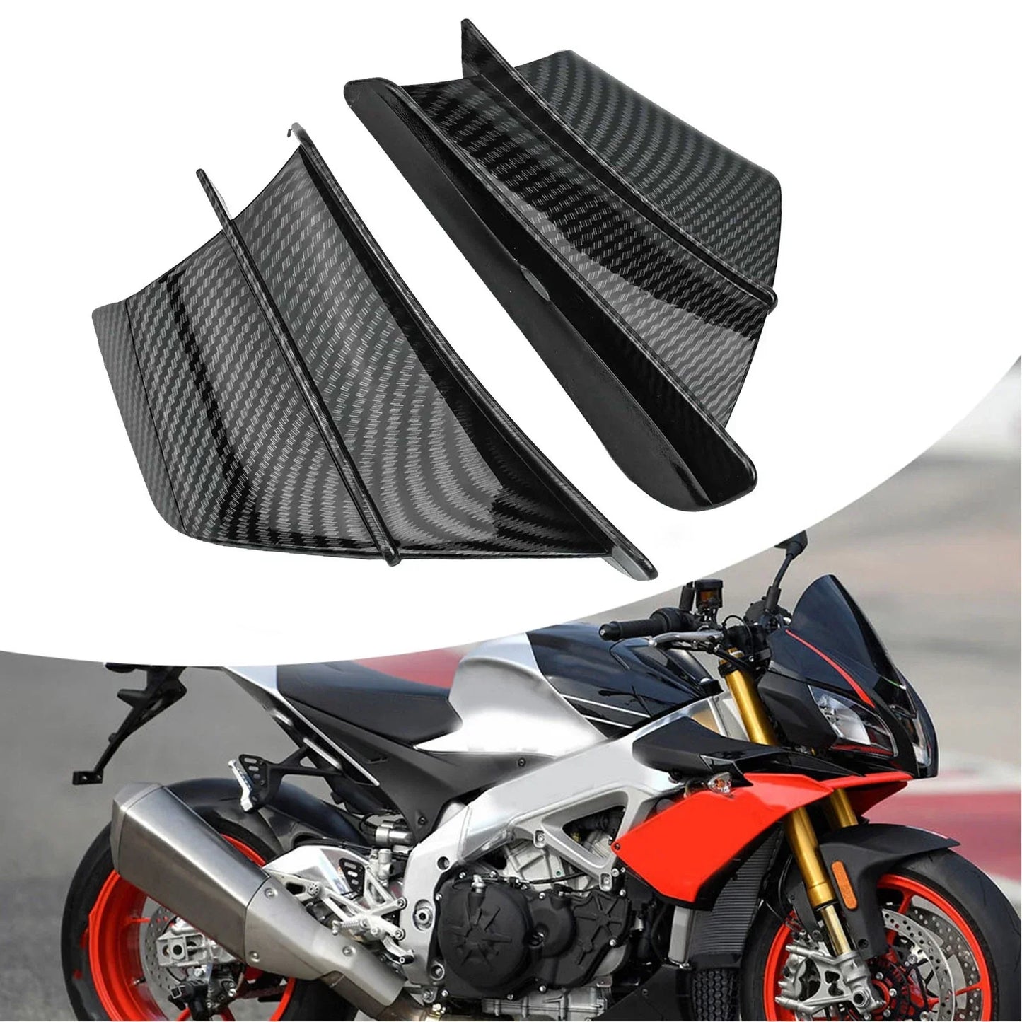 Aerodynamic Wings 2x for Yamaha Suzuki Kawasaki bikes