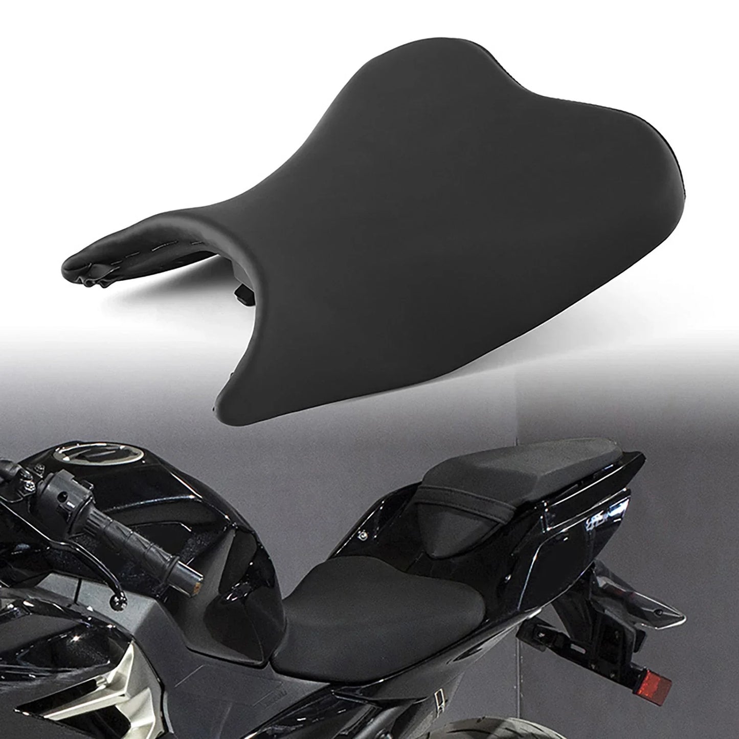 Front Driver Rider Seat for Kawasaki Ninja 400 Black (2018-2022)