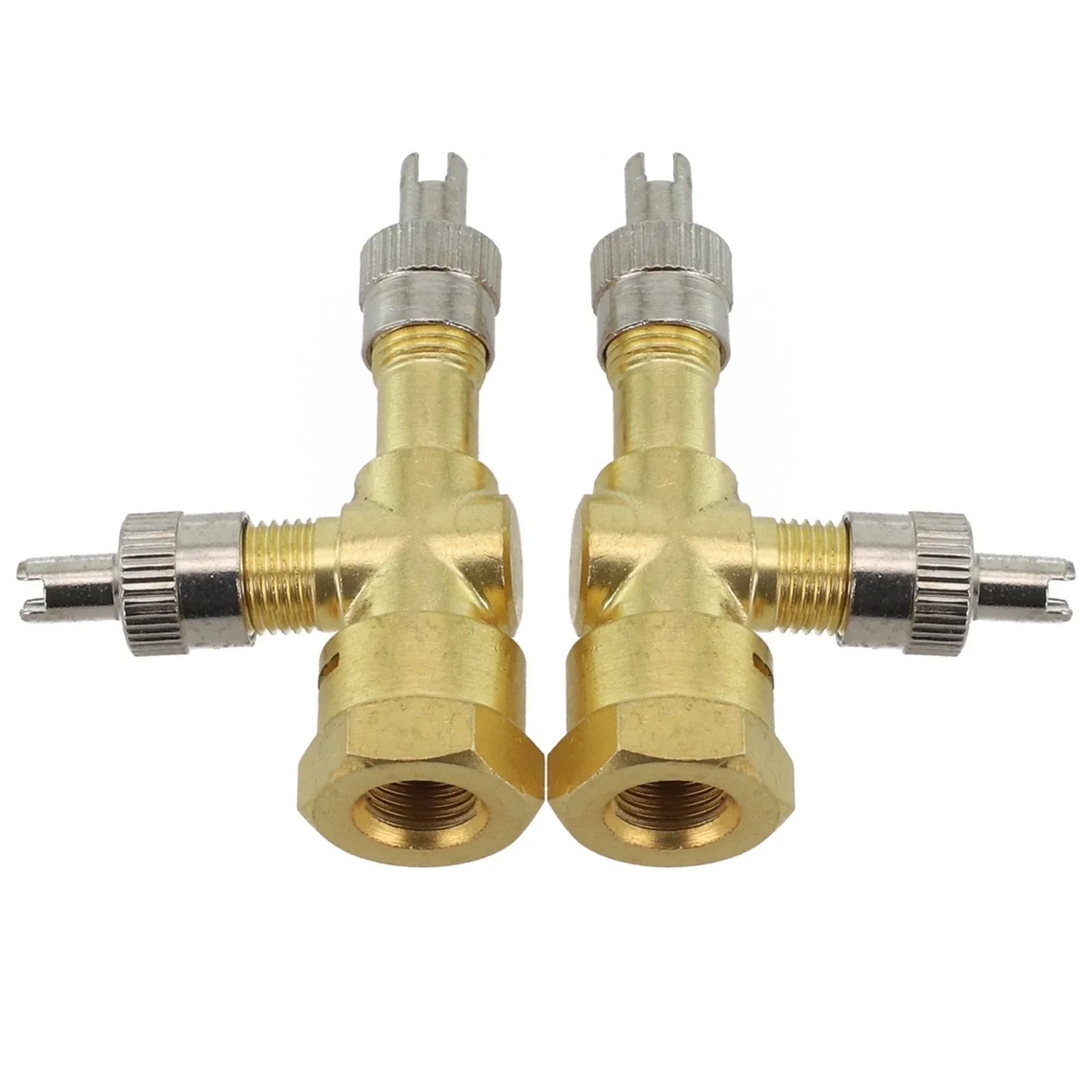 TPMS Valve Tee Adapter / Pack of 2 / Long lasting for Motorcycles and Cars