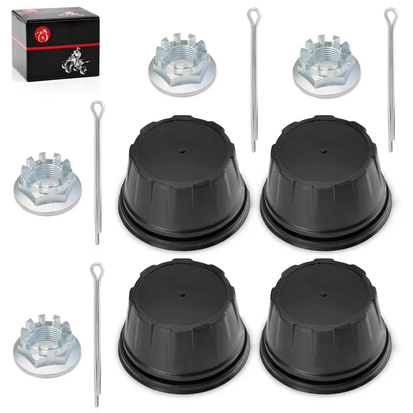 4-Pack Wheel Center Cap & Nut Pin for Honda Fourtrax 300 (1993–2000)