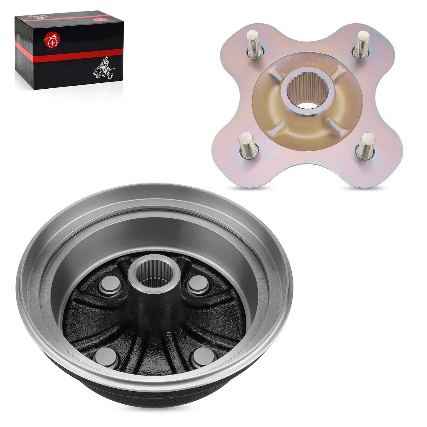 Rear Brake Drum with Wheel Hub for Yamaha Big Bear (1996–1999)