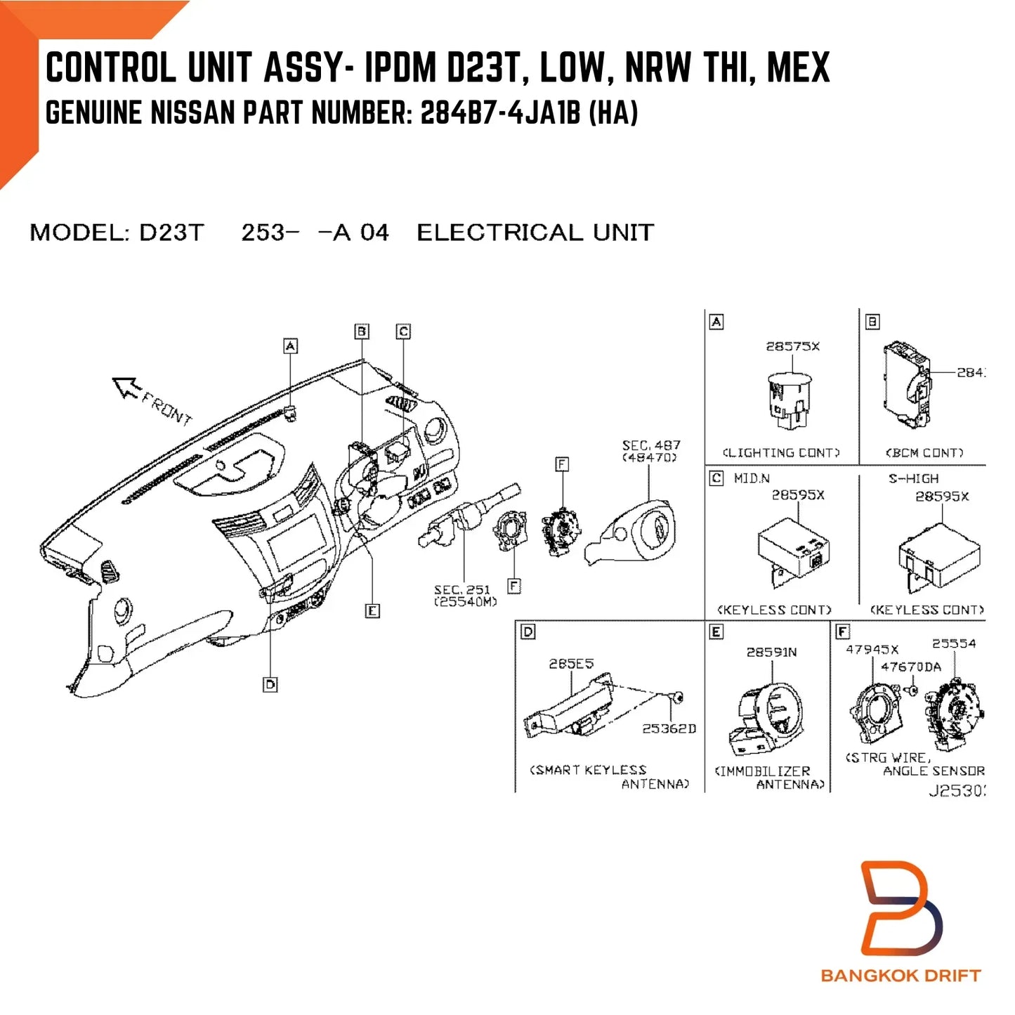 IPDM Module Controller Unit for Nissan Navara D23 NP300 (2015-2019)