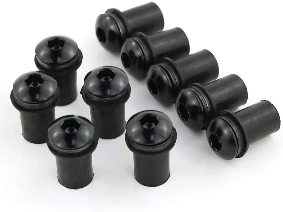 Windscreen Fairing Bolts Black for Kawasaki Ninja 250R ZZR250 EX250 (2013-2018)
