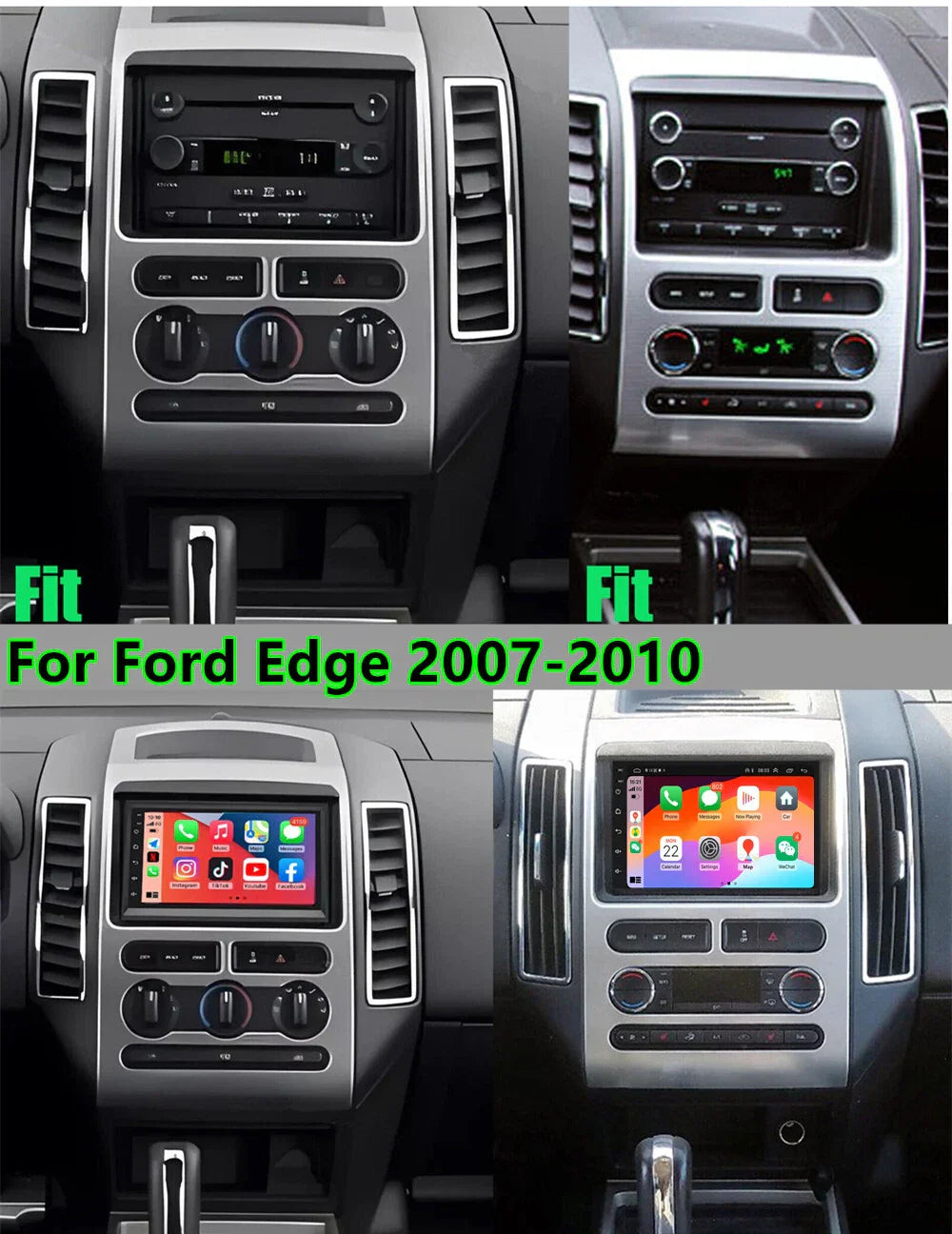 7'' Car Stereo Radio w/ Carplay Android for Ford Edge (2007-2010)