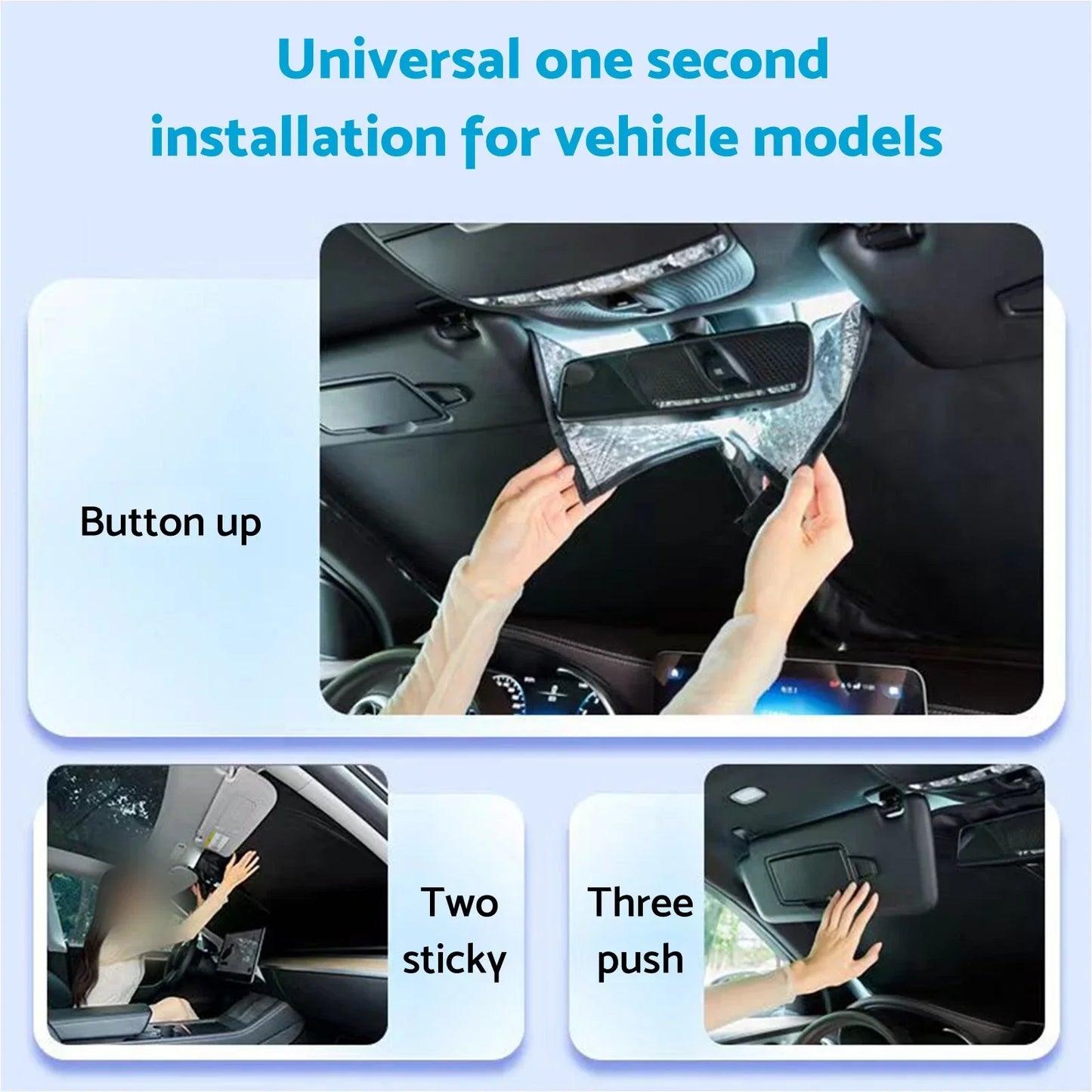 6 Layer Thick WindScreen Sun Shade for Toyota Prado (2009-2023)