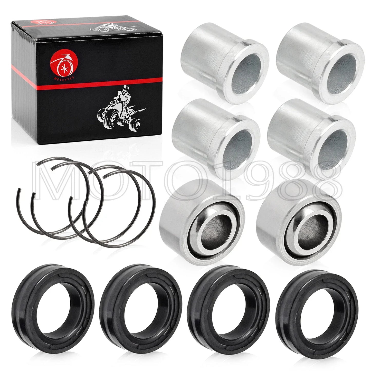 2 x Front Lower/Front Upper A-Arm Bushings for Honda TRX450ER (2006–2014)