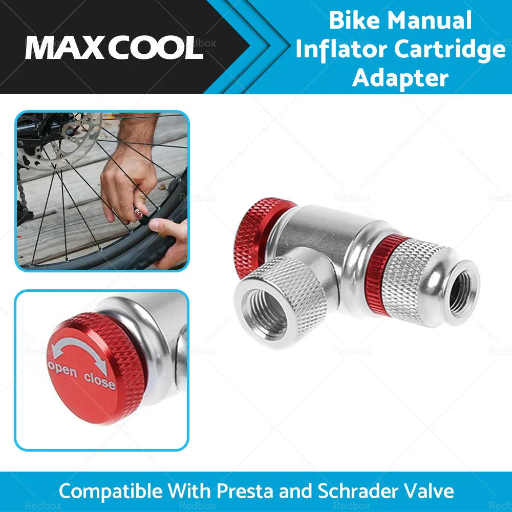CO2 Inflator Cartridge Adapter for Bicycle Presta Valve